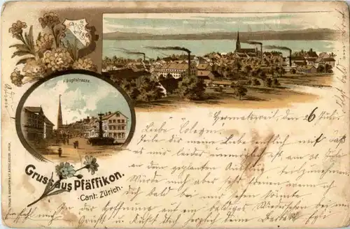 Gruss aus Pfäffikon - Litho -138584