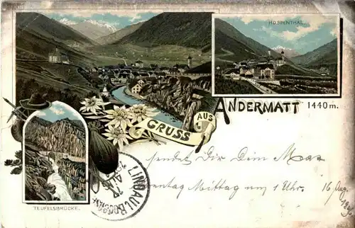 Gruss aus Andermatt - Litho -139032
