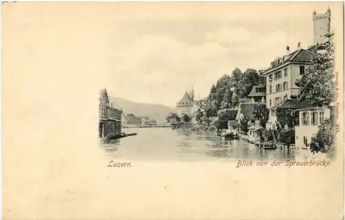 Luzern - Blick von der Spreuerbrücke -139564