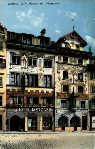 Luzern - Alte Häuser am Weinmarkt -139584