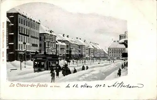 La Chaux de Fonds - en Hiver mit Tram -139686