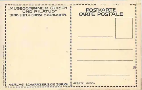 Luzern - Musegg - Künstlerkarte Ernst E. Schlatterl -139708