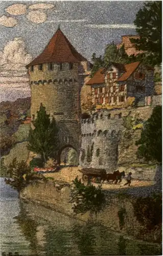 Luzern - Nölliturm - Künstlerkarte Ernst E. Schlatterl -139728