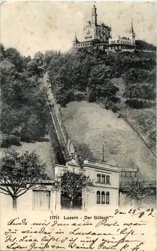 Luzern - Gütschbahn und Hotel Gütsch -139574