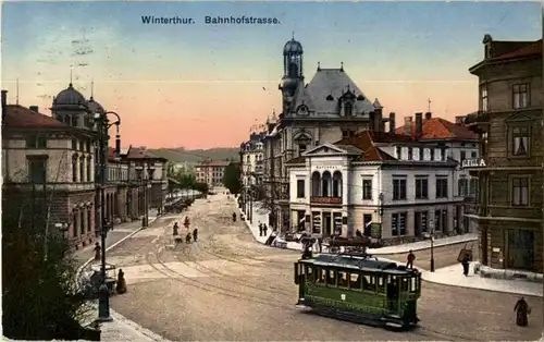 Winterthur - Bahnhofstasse mit Tram -139856