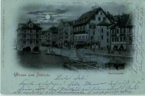 Gruss aus Zürich - Rathausquai -139952
