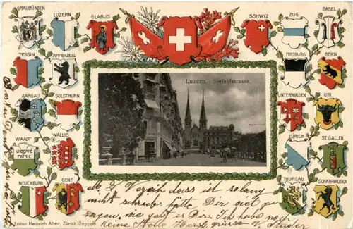 Luzern - Seefeldstrasse - Litho -138690