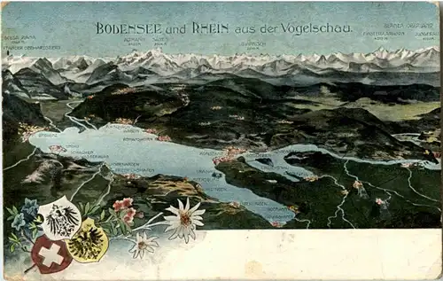 Bodensee und Rhein aus der Vogelschau -138792