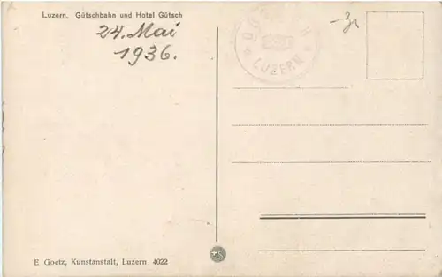 Luzern - Gütschbahn und Hotel Gütsch -139578