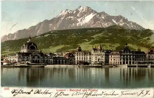 Luzern - Bahnhof und Pilatus -139076