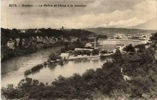 Geneve - La Rhone et l Arve a la Jonction -139250