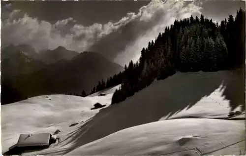 Winterlandschaft mit Spielgerten ob Zweisimmen -139486