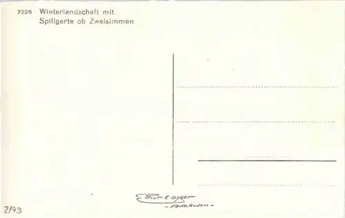 Winterlandschaft mit Spielgerten ob Zweisimmen -139486