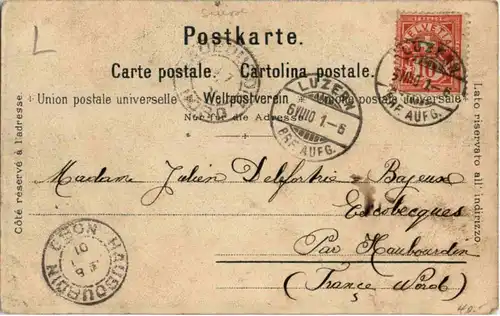 Luzern - Gütschbahn Künstlerkarte C. Steinmann -141202