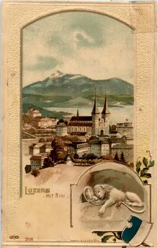 Luzern - Prägekarte Litho -141402