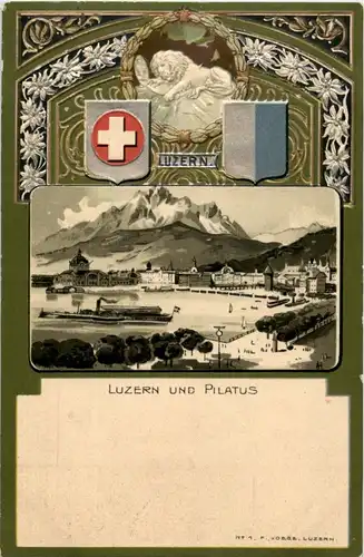 Luzern - Prägekarte Litho -141398