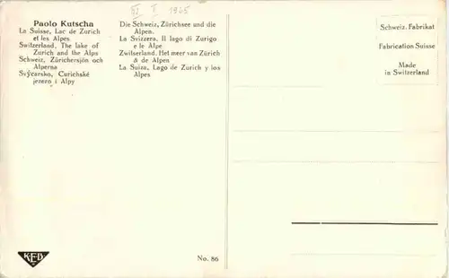 Zürichsee - Künstlerkarte Paolo Kutscha -139902