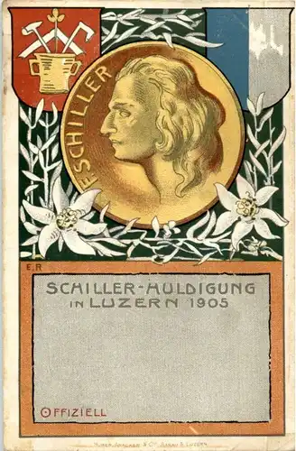 Luzern - Schiller Huldigung 1903 Fritschizug - Litho -141502