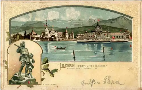 Luzern - Eifg. Schützenfest 1901 - Litho -141530