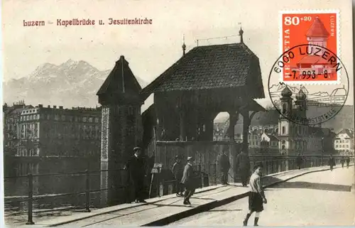 Luzern - Kapellbrücke mit Sonderstempel -141548