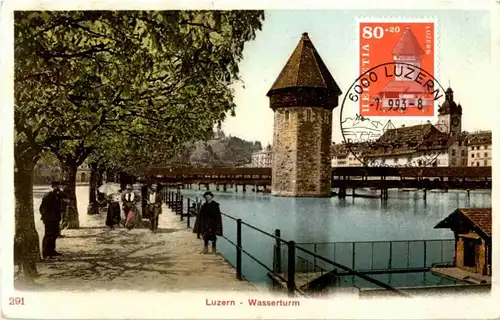 Luzern - Kapellbrücke mit Sonderstempel -141552