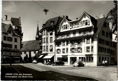 Arbon - Kronenplatz mit Hotel Post -140660