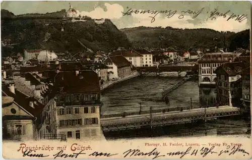 Luzern - Reusbrücke mit Gütsch -141146