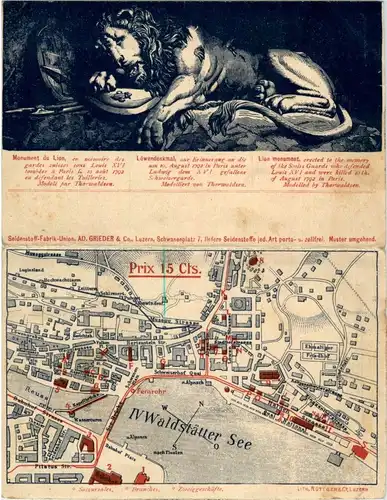 Luzern - Klappkarte mit Stadtplan -140682