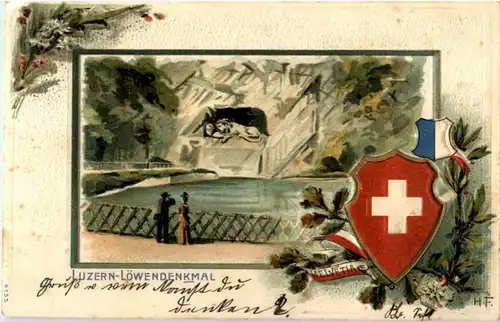 Luzern - Der Löwe - Prägekarte -141484