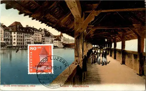 Luzern - Kapellbrücke mit Sonderstempel -141550