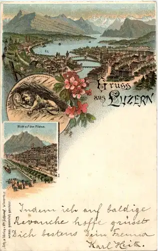 Gruss aus Luzern - Litho -141634