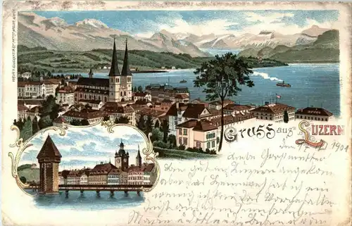 Gruss aus Luzern - Litho -141622