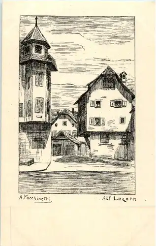 Luzern - Künstlerkarte Facchinetti -140946