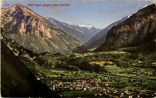 Meiringen gegen das Haslital -142430