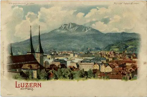 Luzern - Meteor Karte - Halt gegen Licht -141194