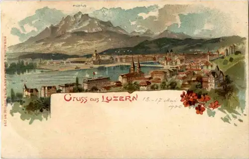 Gruss aus Luzern - Litho -141666