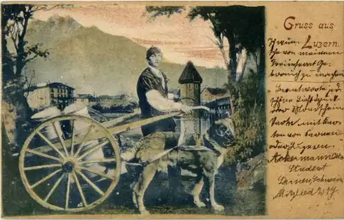 Gruss aus Luzern - Hundekarren -141252