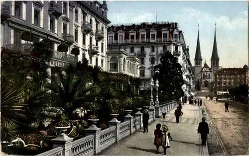 Luzern - Promenade vor dem Hotel Schweizerhof -141412