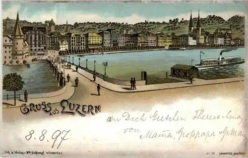Gruss aus Luzern - Litho -141610