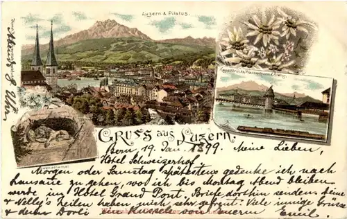 Gruss aus Luzern - Litho -141624
