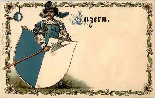 Luzern - Wappen - Litho -141746