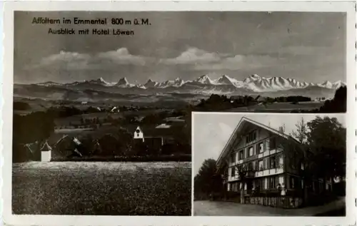 Affoltern im Emmental - Ausblick mit Hotel Löwen -141818