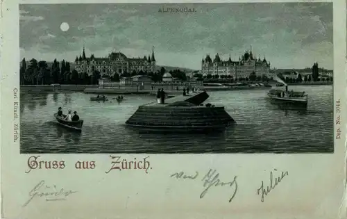 Gruss aus Zürich - Litho -143310