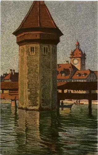 Luzern - Künstlerkarte Ernst E. Schlatter -141456