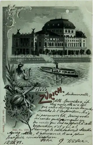 Gruss aus Zürich - Litho -143308