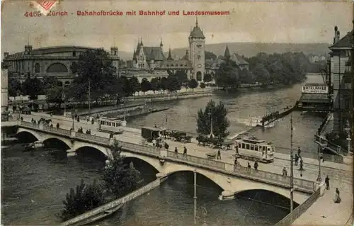 Zürich - Bahnhofbrücke mit Tram -143158