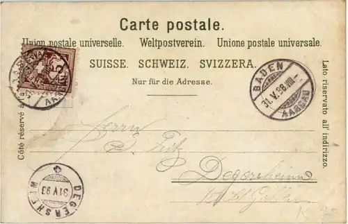 Zürich - Zürichsee mit Uto - Litho -143316