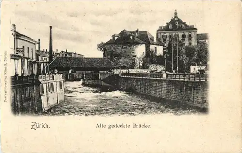 Zürich - Alte gedeckte Brücke -143700