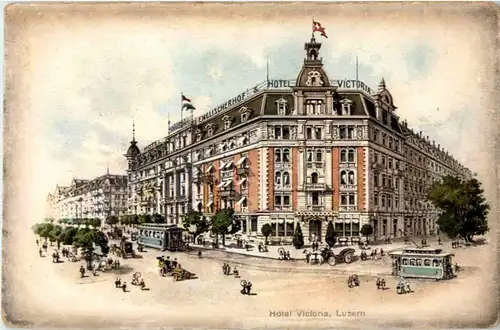 Luzern - Hotel Victoria - Litho -140848