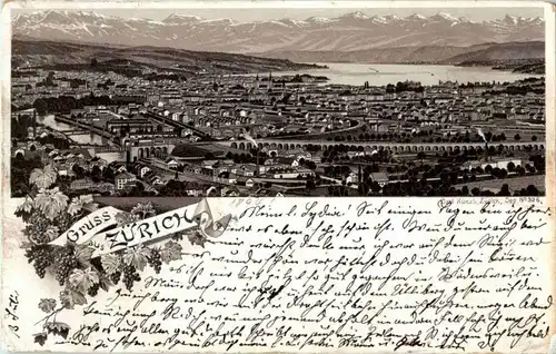 Gruss aus Zürich - Litho 1894 -143320